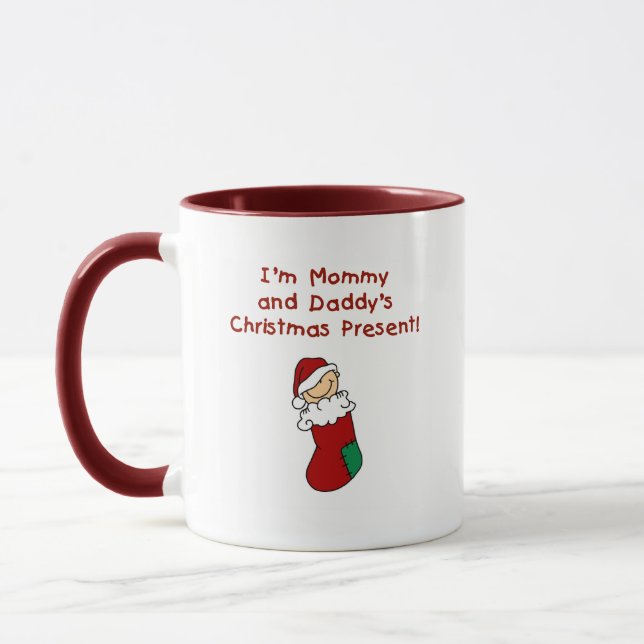 Caneca Mamãe e Pai presente de Natal (Esquerda)
