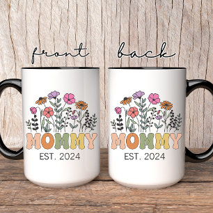 Caneca Mamãe Flor Silvestre, Presente Floral Perso