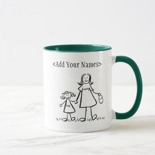 Caneca Mamãe & Me Mug (Personalizar Nomes)