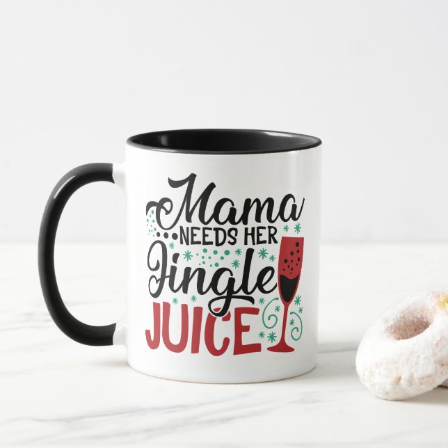 Caneca Mamãe Precisa De Suco De Jingle | Humor Bebendo XM (Com Donut)