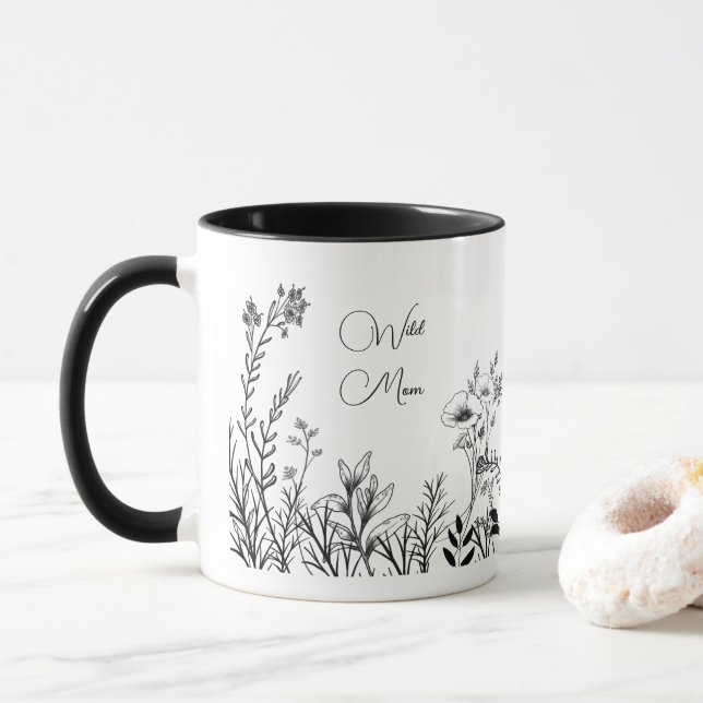 Caneca Mamas Selvagens de Flores Selvagens (Com Donut)