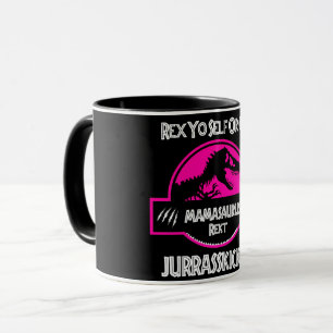 Caneca Mamasauro Rekt Mãe Dinossauro Café