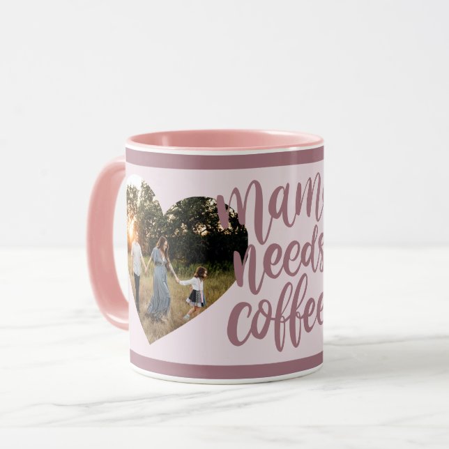 Caneca Mamma Precisa de Café Feliz Dia das Mães Multi Fot (Frente Esquerda)