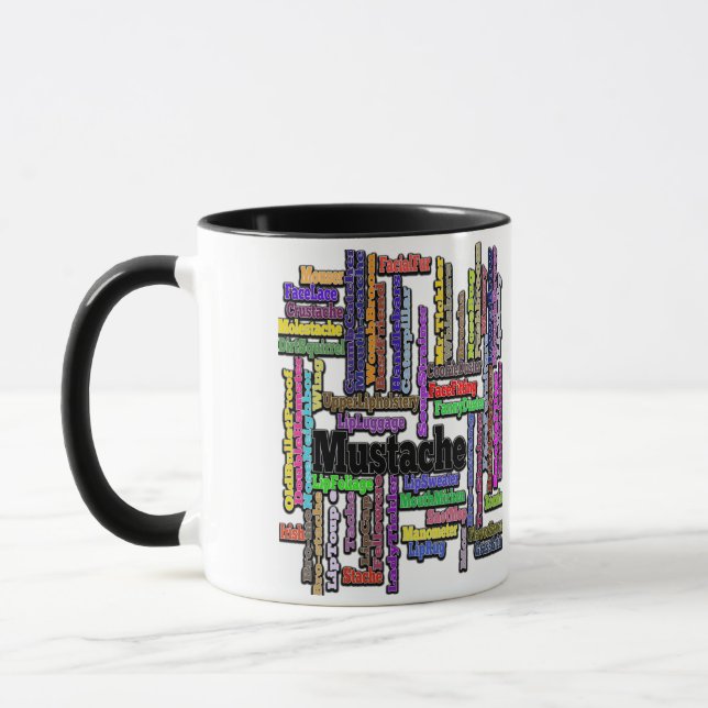 Caneca Man Mug Engraçado Texto Engraçado bigode lagarta (Esquerda)