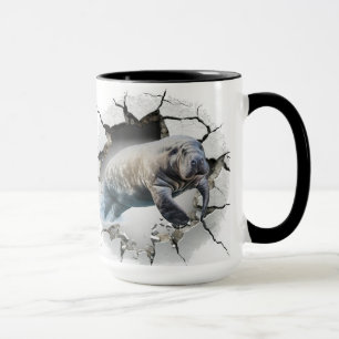 Caneca Manateio quebrando a parede
