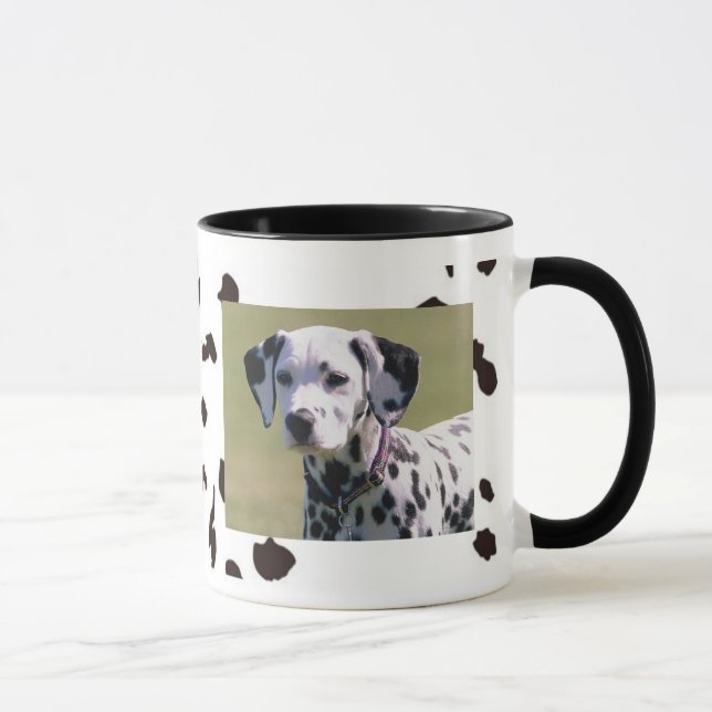 Caneca manchada de Drinkware com a foto do cão de (Direita)