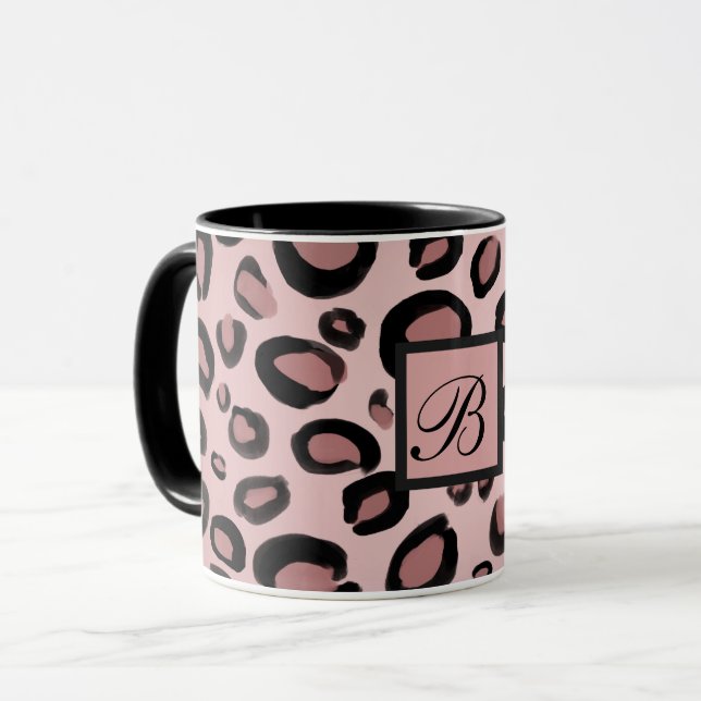 Caneca Manchas Estampadas de Guepardo Leopardo Pintadas d (Frente Esquerda)