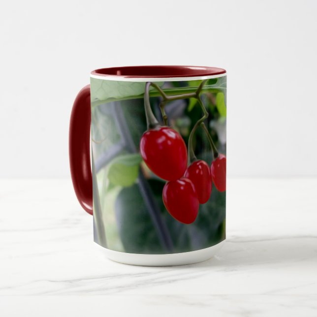 Caneca Manchas vermelhas do outono (Frente Esquerda)