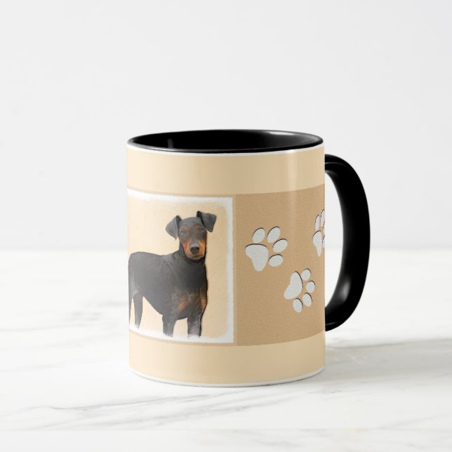 Caneca Manchester Terrier Pintura Original (Frente Esquerda)