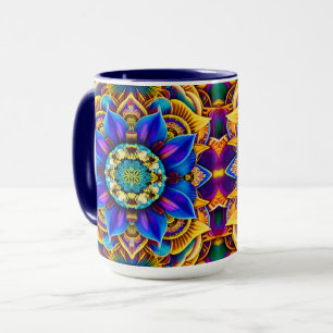 Caneca Mandala Azul Sunshine