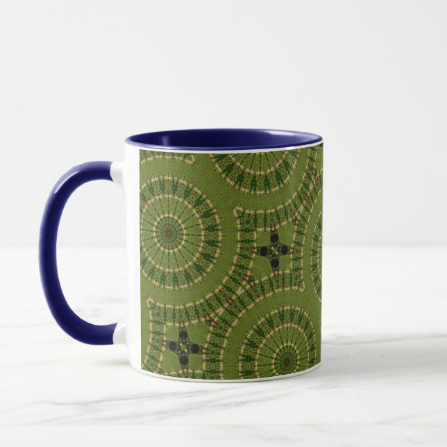 Caneca Mandala da Roda Verde / Grünes Rad Mandala (Esquerda)