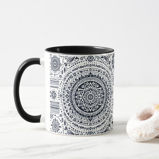 Caneca Mandala de Meditação (Com Donut)
