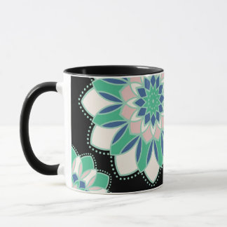 Caneca Mandala Flor de Hortelã