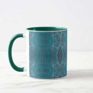 Caneca Mandalá Geométrico Fluido Arte Boêmio Café M