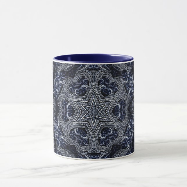 Caneca Mandala Geométrico Retro Hippie Mug (Centro)