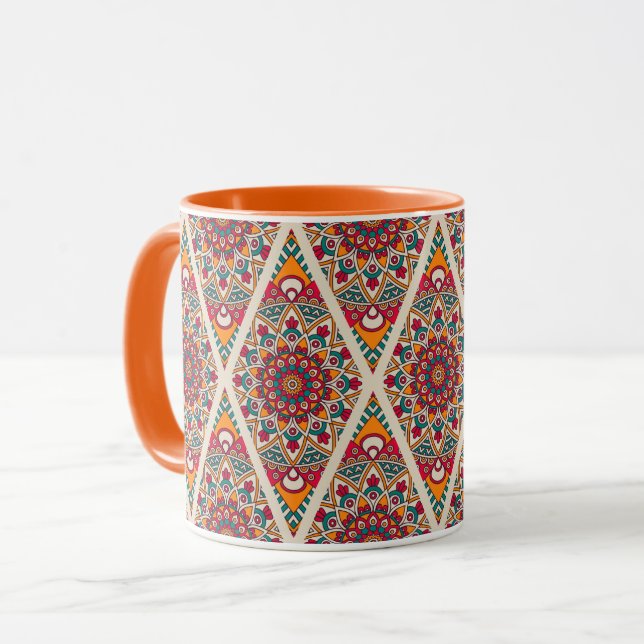 Caneca Mandala Pattern Mug (Frente Esquerda)