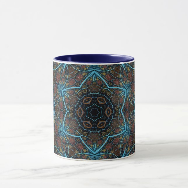 Caneca Mandala Rosette Boho Bohemian Style Dandy Pattern (Centro)