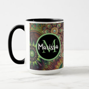 Caneca Mandalas Monograma Vibrante
