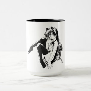 Caneca Manga, Neko Catgirl Furry Kawaii Loli