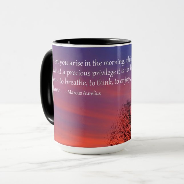 Caneca Manhã Inspiração Café Mug (Frente Esquerda)