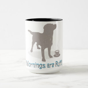 Caneca "Manhãs são uma Droga!" com Café de Cachorro