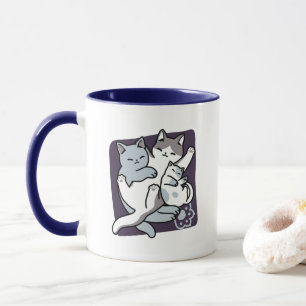 Caneca Manípulo De Rato - Gatos De Dormir Em Cute