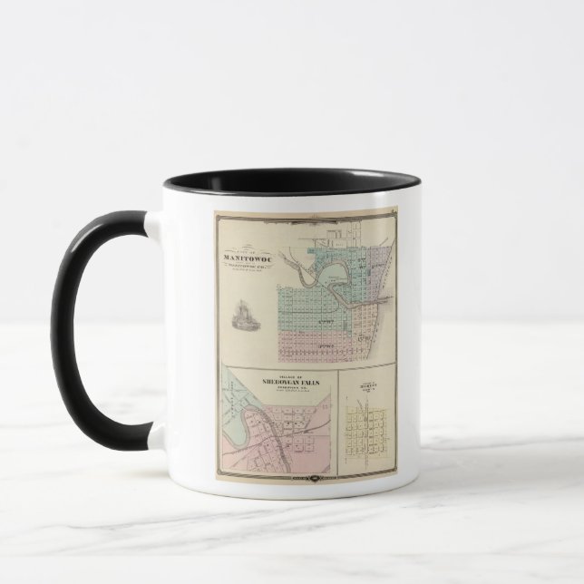 Caneca Manitowoc, Sheboygan e Hilbert, Wis (Esquerda)