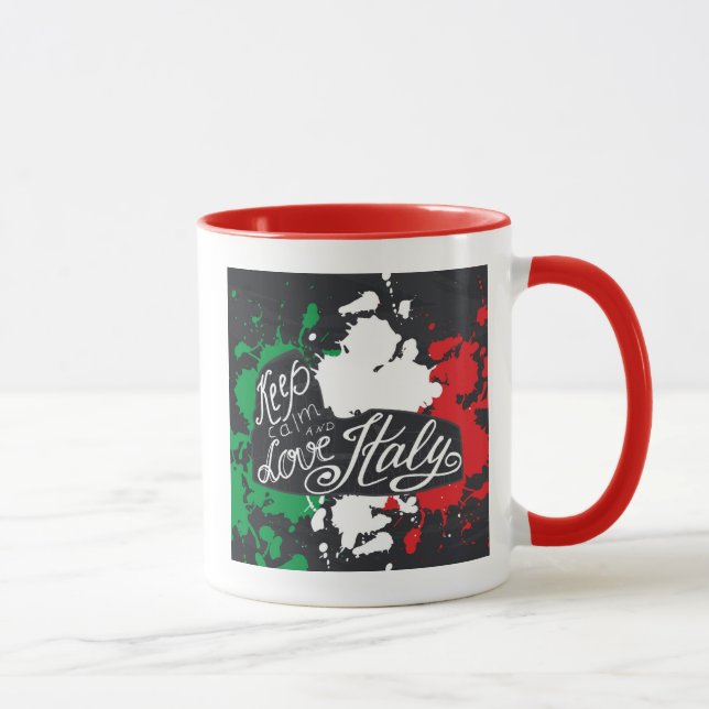 Caneca Mantenha a calma e ame Italia (Direita)