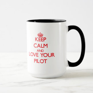 Caneca Mantenha a calma e ame seu piloto