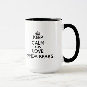 Caneca Mantenha a calma e ame ursos de panda