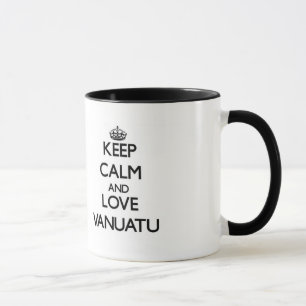 Caneca Mantenha a calma e ame Vanuatu