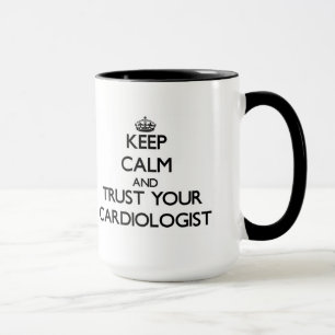 Caneca Mantenha a calma e confie seu cardiologista