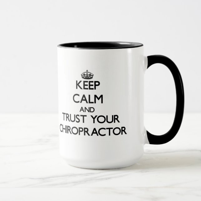 Caneca Mantenha a calma e confie seu Chiropractor (Direita)
