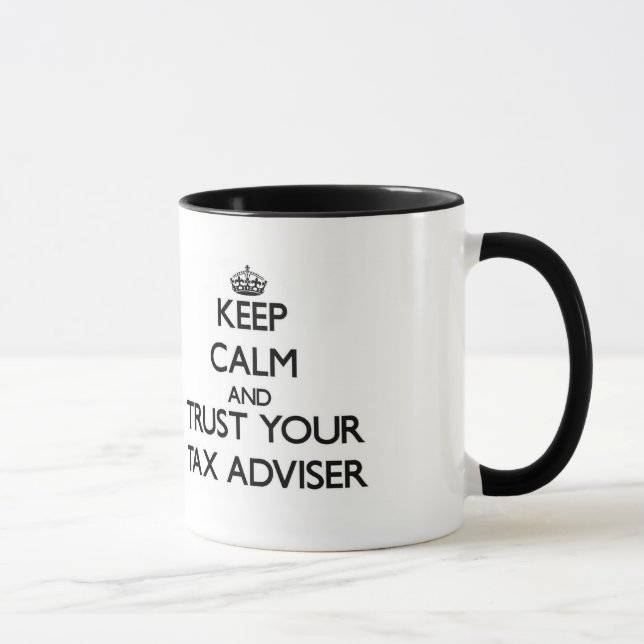 Caneca Mantenha a calma e confie seu conselheiro de (Direita)
