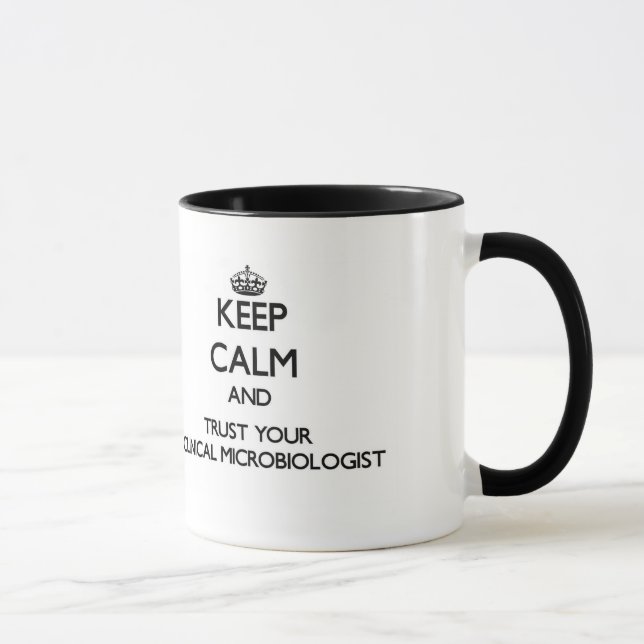 Caneca Mantenha a calma e confie seu microbiologista (Direita)
