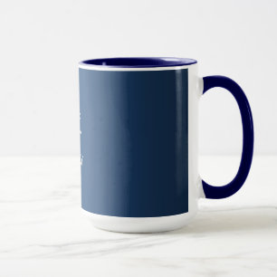 Caneca Mantenha a calma e continue (o azul)