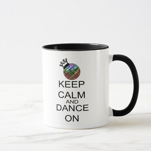 Caneca Mantenha a calma e dance sobre (Direita)