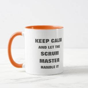 Caneca Mantenha a calma e deixe o mestre do scrum