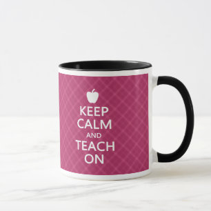 Caneca Mantenha a calma e ensine-a sobre, xadrez