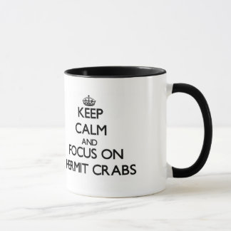 Caneca Mantenha a calma e o foco em caranguejos de