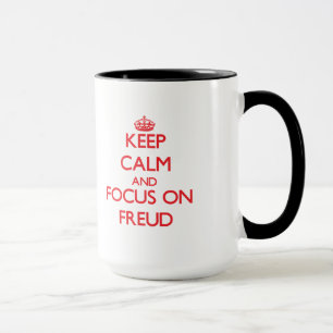 Caneca Mantenha a calma e o foco em Freud