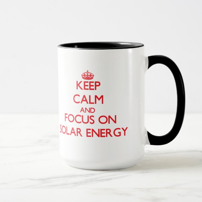 Caneca Mantenha a calma e o foco na energia solar (Direita)