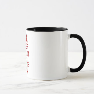 Caneca Mantenha a calma e o jogo sobre