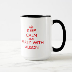 Caneca Mantenha a calma e o partido com Alison