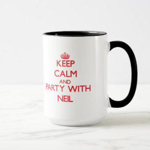 Caneca Mantenha a calma e o partido com Neil
