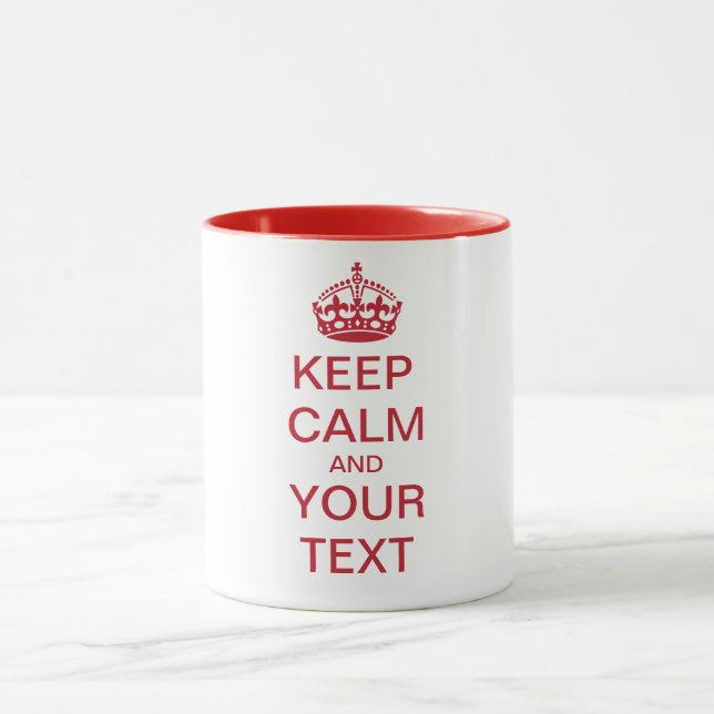 Caneca MANTENHA A CALMA e o SEU TEXTO (Centro)
