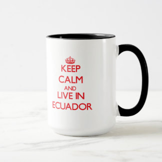 Caneca Mantenha a calma e viva em Equador