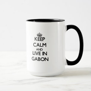 Caneca Mantenha a calma e viva em Gabon