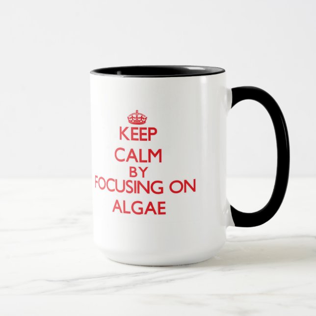 Caneca Mantenha a calma focalizando em algas (Direita)