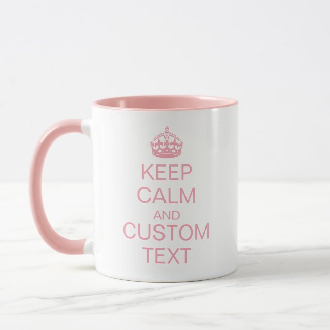 Caneca "Mantenha a calma" & [texto feito sob encomenda] (Esquerda)